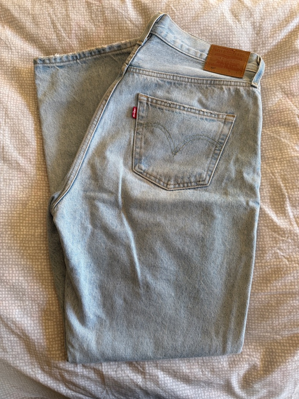 Levi's Womens 501 Light Wash Straight Leg Jeans - 100% cotton